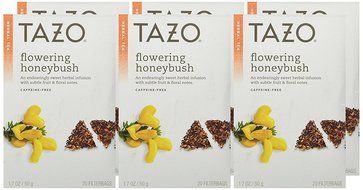 Tazo Honeybush Herbal Infusion Tea, Caffeine Free, 20-Count Tea Bags (Pack of 6) N2