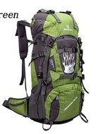 SB@Professional Waterproof Outdoor Sport Camping Hiking Travelling Backpack 60L , green