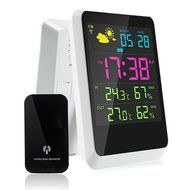 Weather Station Alarm Clock Wireless Indoor/Outdoor with Temperature/Humidity/Forecast N2