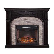Southern Enterprises Tanaya Infrared Electric Fireplace in Ebony