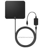 Amplified HDTV Antenna, E-More Indoor HDTV Antenna 50Miles Long Range Amplifier Signal Booster with Detachable... N6