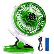 Powerful Clip On Fan ClipGrip With a Lifetime Guaranty, Battery Operated Portable &amp; Rechargeable, White Noise... N6