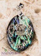 Jesus Fish Tabgha Pearl Shell Pendant Abalone Shell Handmade Amulet Holy Land