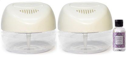 2 New Fresh Aire Machines with Rainbow Rainmate Lavender Fragrance. White Color with 6 LED Color Changing Lights