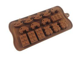 Silicone Mold Cartoon Cubs/Trojans/Car Modeling Chocolate mold Cake Ice Tray N2