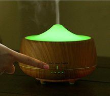 Skycoolwin 250Ml 7 Colors Changable Night Light Wood Grain Air Humidifier Essential Oil Aroma Diffuser air purifier N5