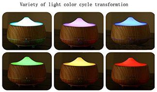 Skycoolwin 250Ml 7 Colors Changable Night Light Wood Grain Air Humidifier Essential Oil Aroma Diffuser air purifier N6