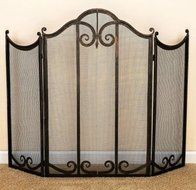 FIREPLACE SCREENS - "HIGHCLERE" FIREPLACE SCREEN - BURNISHED GOLD FINISH