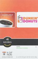 32 Count - Dunkin Donuts Hazelnut Flavored Coffee K-Cups For Keurig K Cup Brewers (2 boxes of 16 k cups) N5
