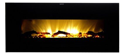 Warm House VWWF-10306 Valencia Widescreen Wall-Mounted Electric Fireplace with Remote Control N3