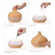 Homeful Aroma Essential Oil Diffuser 300ml Upgraded Version Wood Grain Ultrasonic Cool Mist Humidifier for Home... N8
