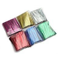 &quot;800Pcs Metallic Twist Tie Wire for Pack Candy Lollipop Cake Cello Bag (Green)&quot; shopping N3