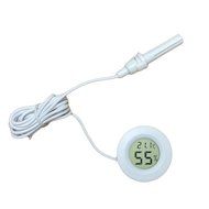 DISDA Digital LCD Display Indoor Outdoor Thermometer Humidity Temperature Meter on Single Probe Black N2