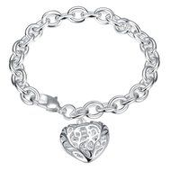 Fashion Jewelry Women Lots Style Silver Plated Charm Bangle Cuff Bracelet Gifts