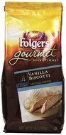 Folgers Gourmet Selections Vanilla Biscotti Flavored Ground Coffee, 10 Ounce