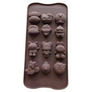 Allforhome(TM) 12 Cavity Lovely Animal Cake Baking Molds for kids Silicone Ice tray Cube Moulds Chocolate DIY...