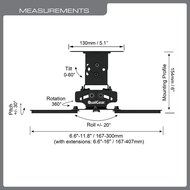 QualGear PRB-717-WHT Universal Ceiling Mount Projector Accessory N18