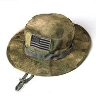 MassMall Military Tactical Head Wear/Boonie Hat Cap with USA Patch For Wargame,Sports,Fishing &amp;Outdoor Activties... N2