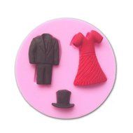 Tuxedo Dress Hat Fondant Mold Silicone Sugar Mini Mold Craft Molds DIY Cake Decorating