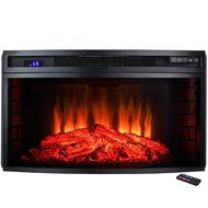 AKDY 33" Freestanding Insert 1400W 6 Setting LED Backlit Tempered Glass Adjustable Temperature Control Electric...