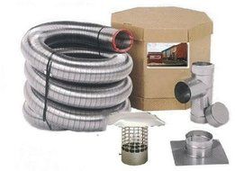 Forever Vent SW525SSK SmoothWall Double Ply Stainless Steel Chimney Liner Kit, 5-Inch x 25-Feet by Forever Vent