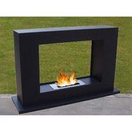 Bayshore Black Portable Gel Fireplace