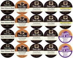 20-count PEET&rsquo;S COFFEE K-Cup Variety Sampler Pack, Single-Serve Cups for Keurig Brewers