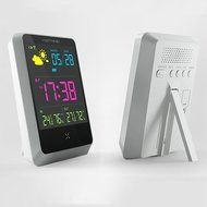 Weather Station Alarm Clock Wireless Indoor/Outdoor with Temperature/Humidity/Forecast N4
