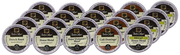 20-count PEET&rsquo;S COFFEE K-Cup Variety Sampler Pack, Single-Serve Cups for Keurig Brewers N2