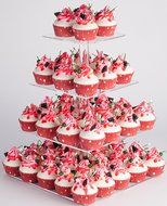 YestBuy&reg; 4 Tier Maypole Square Wedding Party Tree Tower Acrylic Cupcake Display Stand (15.1 Inches)&shy; N10