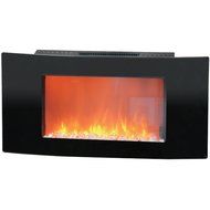 Cambridge Callisto 35 In. Wall-Mount Electronic Fireplace with Curved Panel and Crystal Rocks