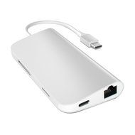 Satechi Aluminum Multi-Port Adapter 4K HDMI (30Hz), Type-C Pass Through, Gigabit Ethernet, SD/Micro Card Reader... N4