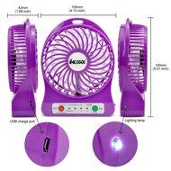 iKKEGOL Mini Portable Personal Table Fan for Office Outdoor Travel, 4-inch, Rechargeable (White) N3