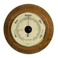 8" Weather Barometer in Dark Oak for High Elevations 3001' to 7000'