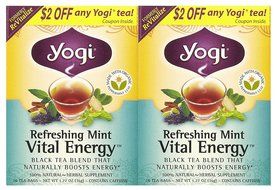Yogi Refreshing Mint Vital Energy Tea, 16 Tea Bags (Pack of 6) N5