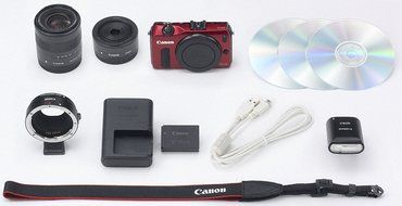 Canon EOS-M Mirrorless Digital Camera With EF-M 18-55MM, 22Mm STM Lenses with 90EX Flash with Mount Adapter EF-EOS... N2