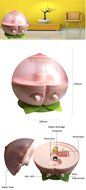 3L Peach Design Ultrasonic LED Aroma Air Humidifier Diffuser Purifier Atomizer