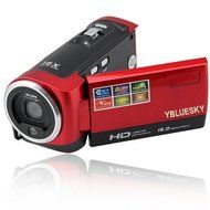YBLUESKY 16mp Digital Video Camcorder with 16x Zoom and 2.7'' TFT LCD Rotation Screen Digital Camera HD 720P，Red N6