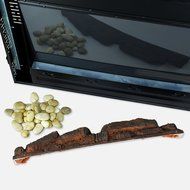 AKDY 36" Wooden Style Tempered Glass Wall Mount Log Pebbles Interchangeable 2-in-1 1500W Adjustable LED Back Light... N7