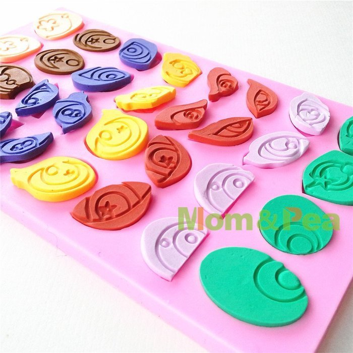 Mom&pea 0647 Cartoon Eyes Shaped Silicone Mould for Fondant Cake Sugar Paste Cake Decoration 3d Cake Toppers Mold... N5