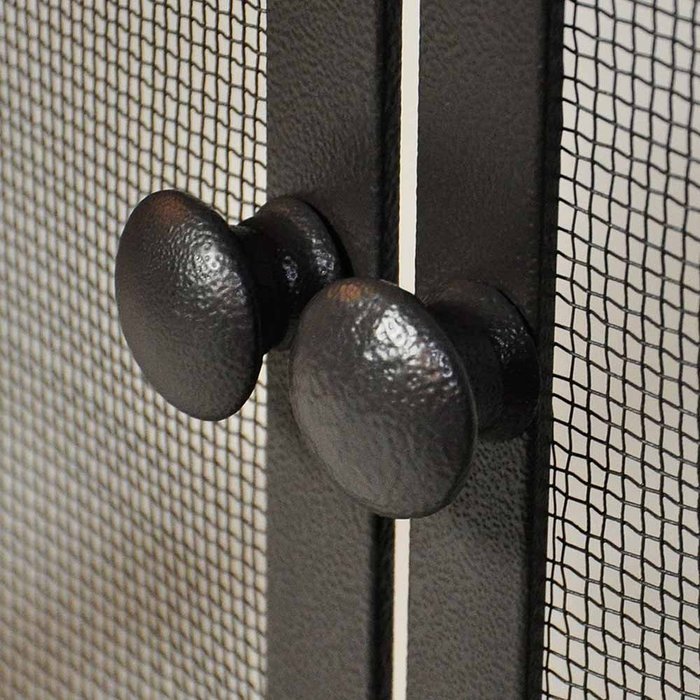 Uniflame Single Panel Iron Fireplace Screen with Doors N3