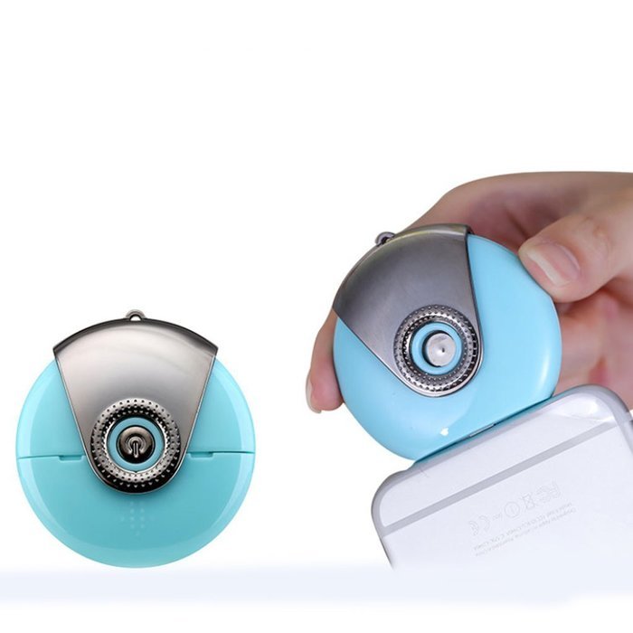 Nano Handy Humidifier Spray Facial Mister Skin Care Beauty Instrument for Android - Blue N6