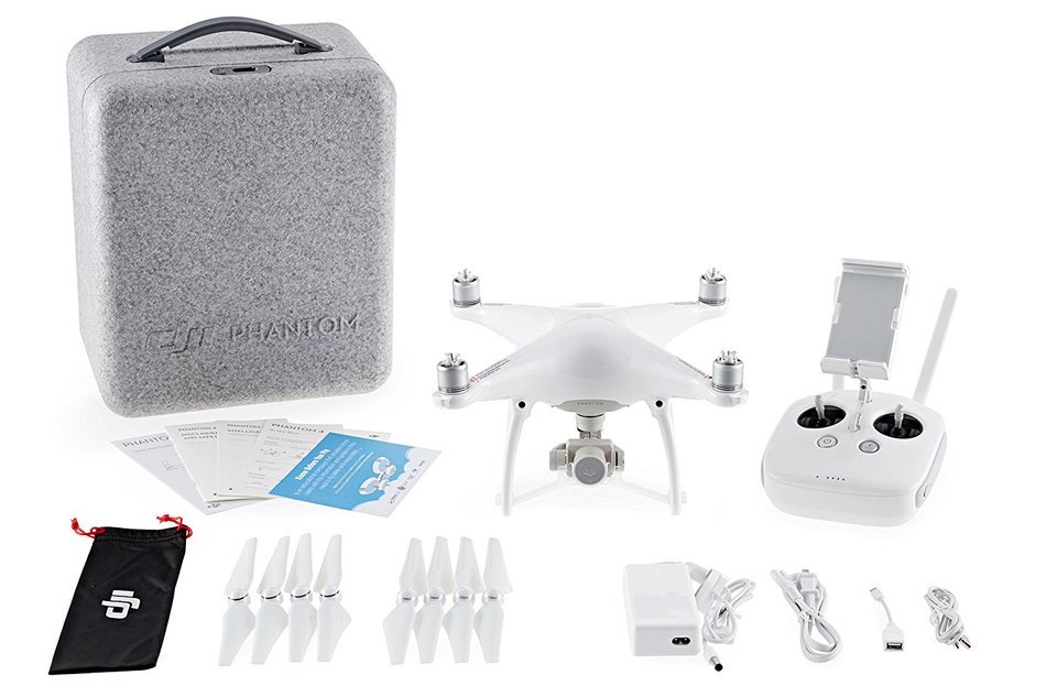 DJI Phantom 4 Quadcopter Drone with 4K Video EVERYTHING YOU NEED KIT + SanDisk 32GB Micro SDXC Card + Universal...