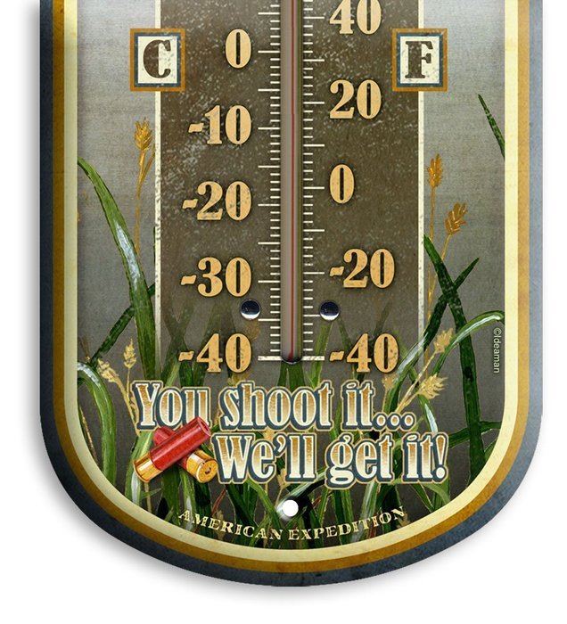 American Expedition Tin Thermometer - Bear's Den Cabin Rentals N13