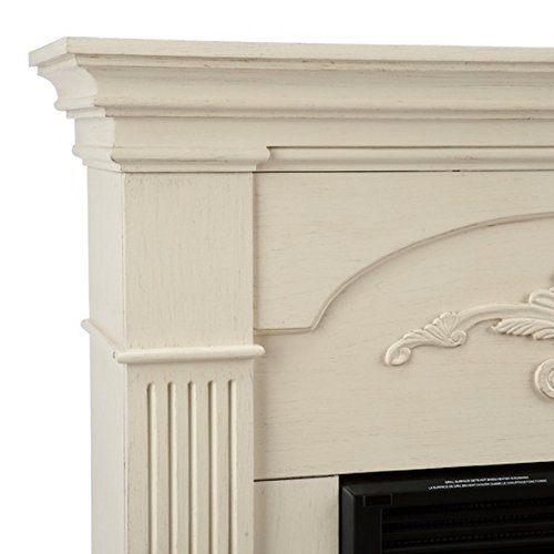 Upton Home Gilbert Modern Ivory Electric Fireplace N2
