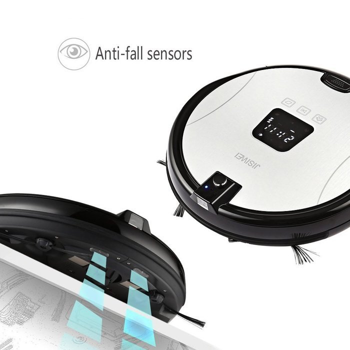 JISIWEI S+ Wi-Fi Enabled Robotic Vacuum Floor Cleaner with Camera and Mobile App Remote Control for Pets and Allergies... N13