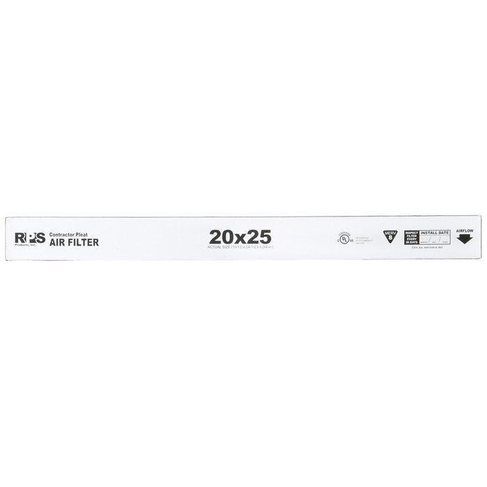 BestAir BA2-2025-8 2" Pleated Filter 20x25