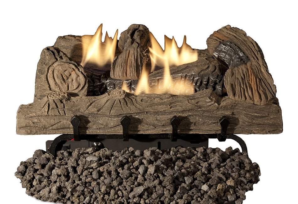 Comfort Flame CF2436PR Whispering Oak Vent-Free Ceramic Fiber Logs, 24-Inch