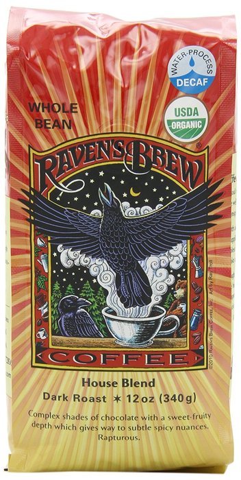 Raven's Brew Whole Bean Ebony Pearls, 12-Ounce Bags (Pack of 2) N5