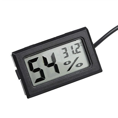 SORCO Black Mini Thermometer Hygrometer Gauge Humidity Meter Digital LCD Monitor N4